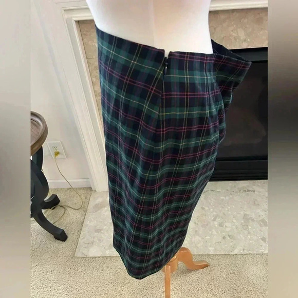 Talbots Plaid Wool Blend Skirt - Picture 3 of 8
